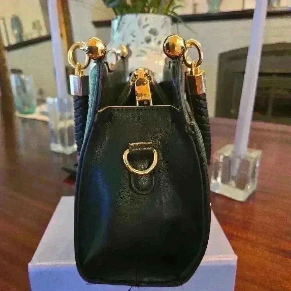 Bebe Aliah Studded Micro Shopper Black - Picture 2 of 7